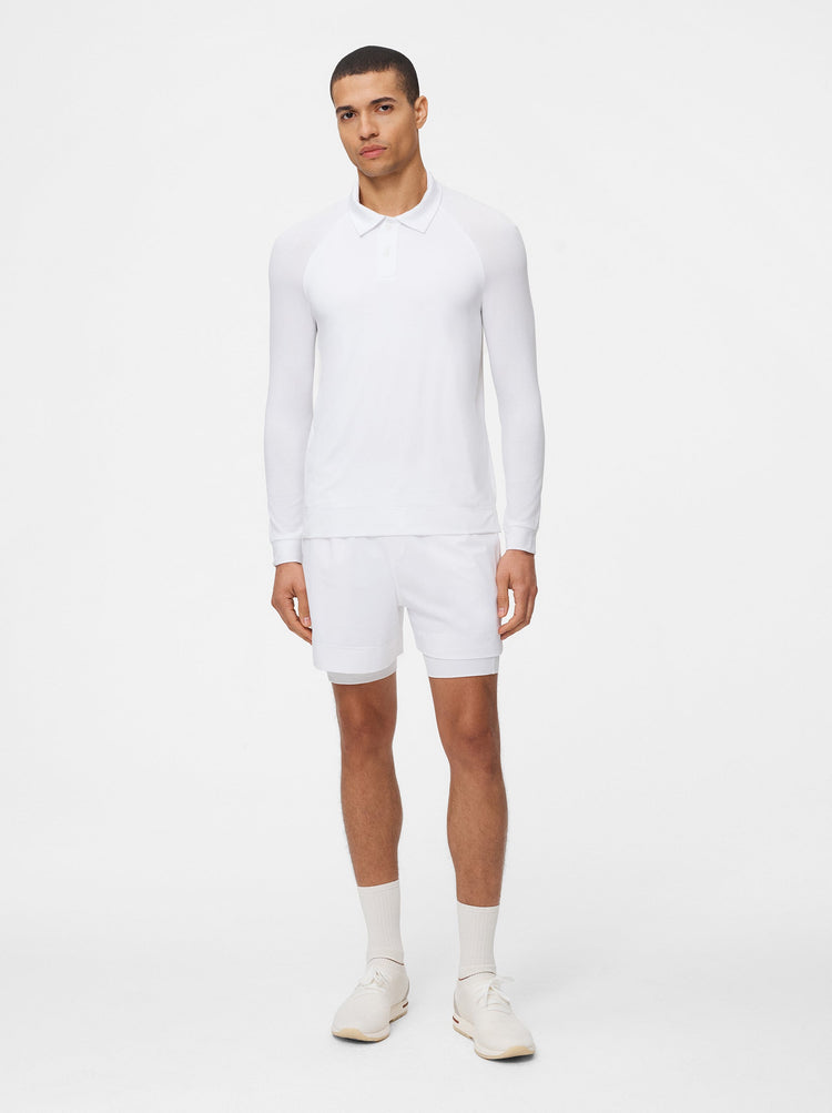 Natural Long Sleeve Tennis Polo