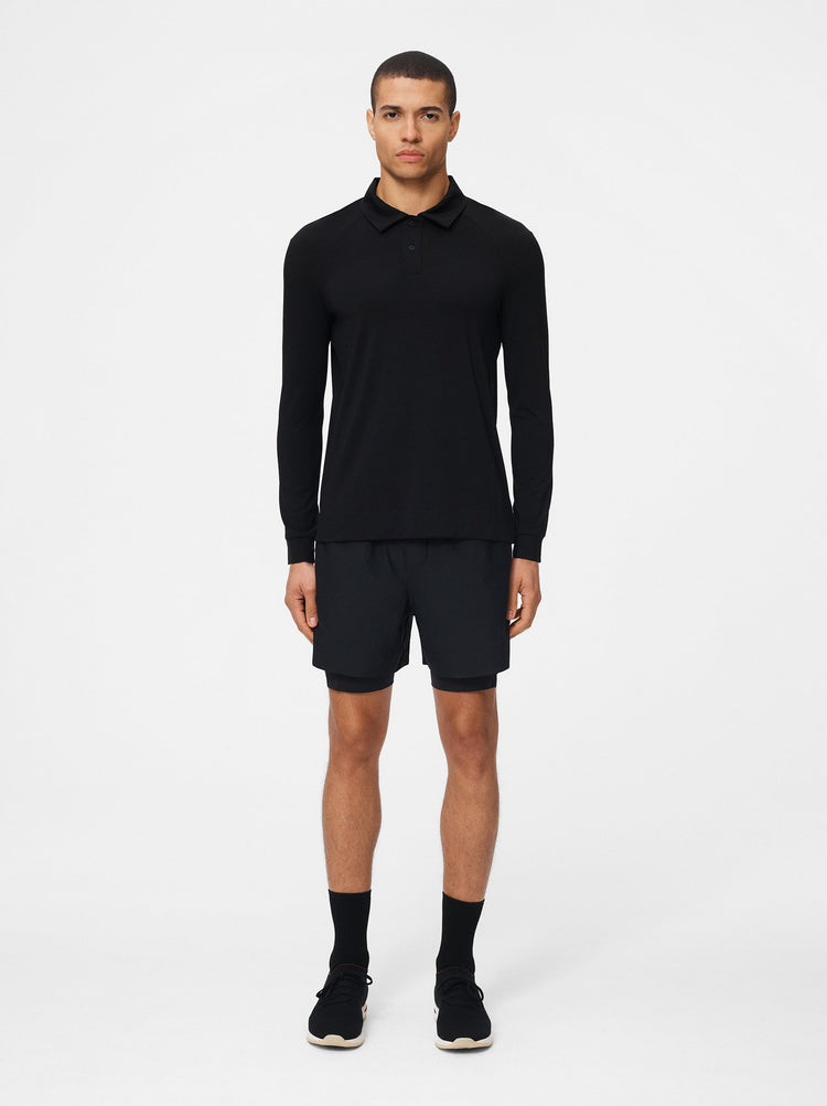 Natural Long Sleeve Tennis Polo