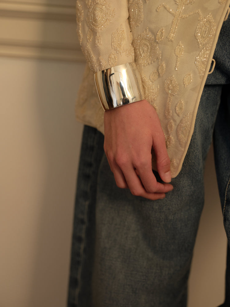 Gemma Cuff Bracelet in Silver