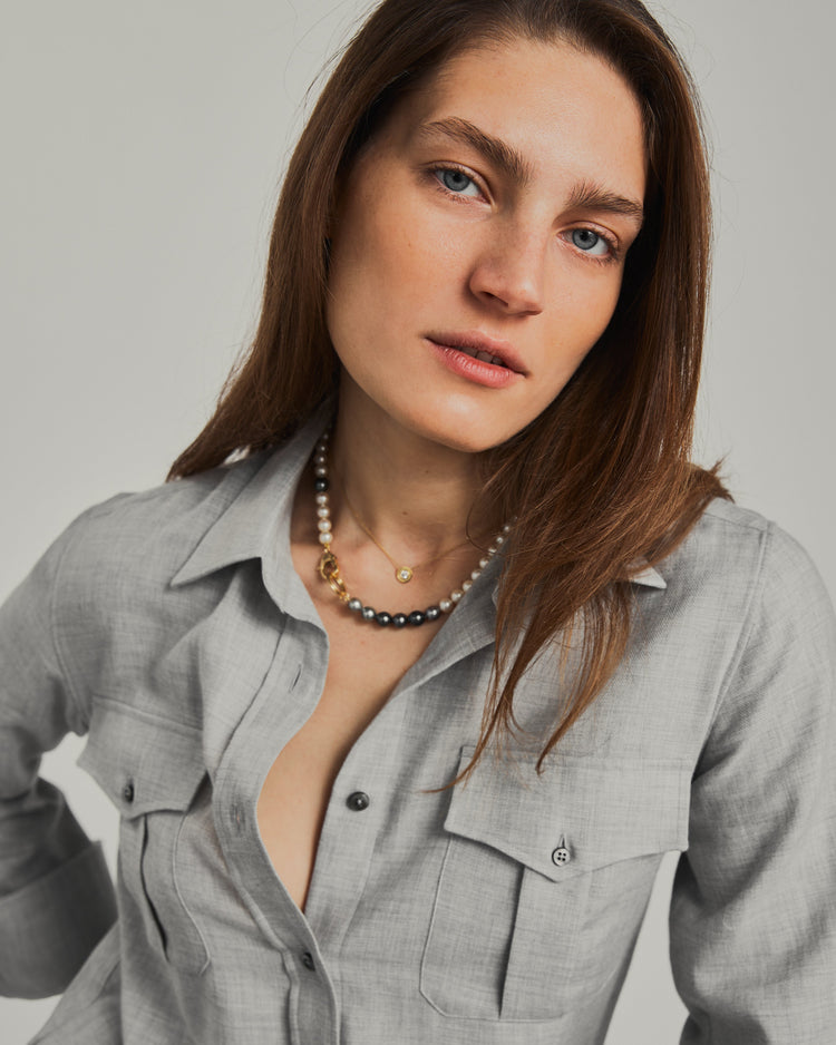 Baby Bullseye Diamond 18k Necklace