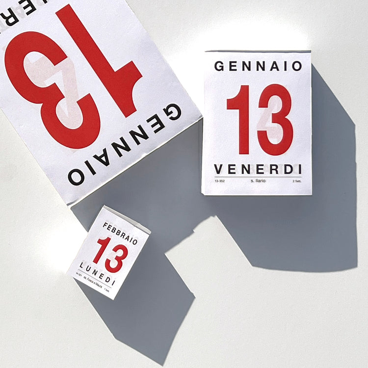 Italian Desk Calendar Pads 2025