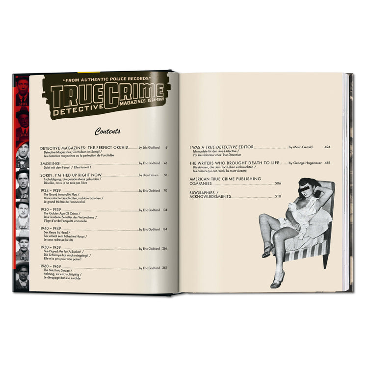 True Crime Detective Magazines. 1924–1969. 45th Ed. (German, French, English)