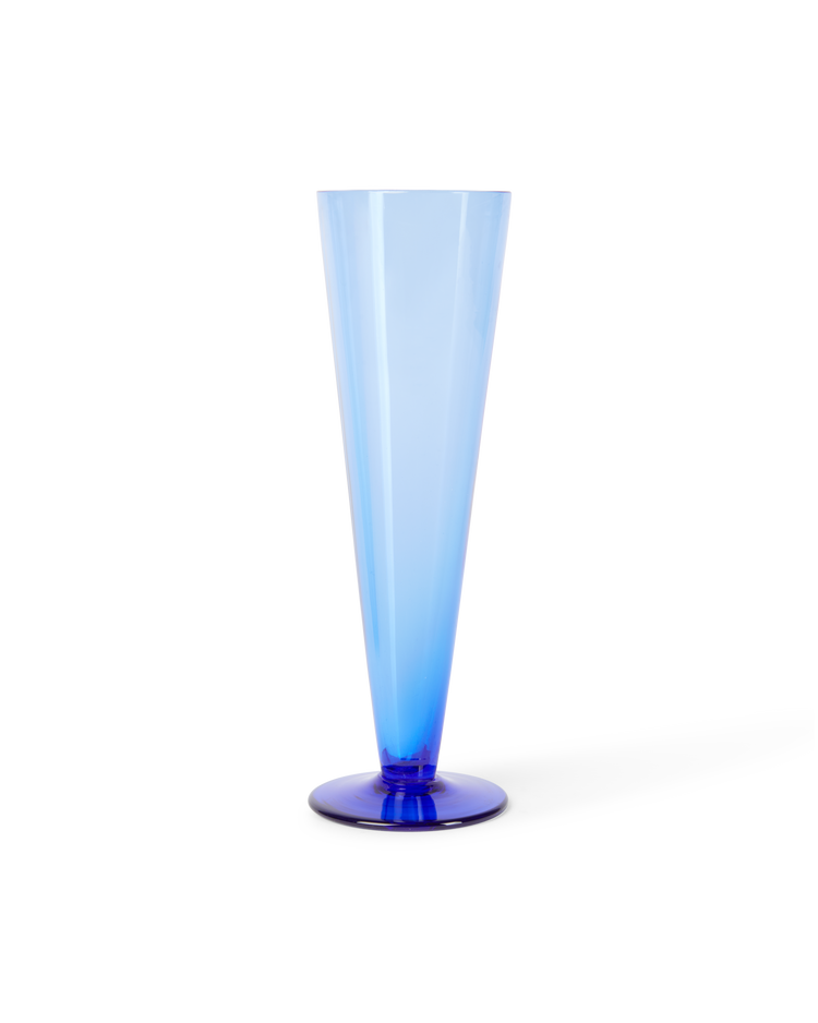 Blue Champagne Flute, Set of Two
