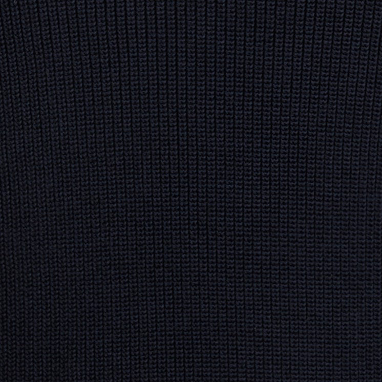 Ribbed Cotton Raglan Sweater in Dark Navy