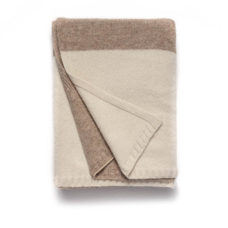 Color-Block Alpaca Throw