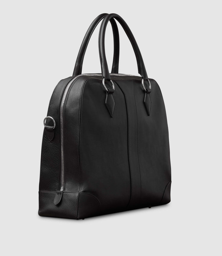 Le Petit Voyage Briefcase in Black Calfskin