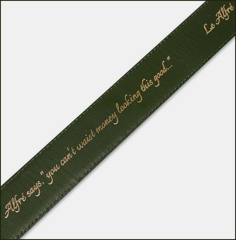 ‘Le Belt’ in Dark Brown Pebble Grain Leather