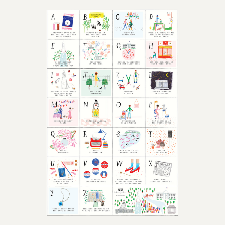 Washington D.C. ABC Art Print