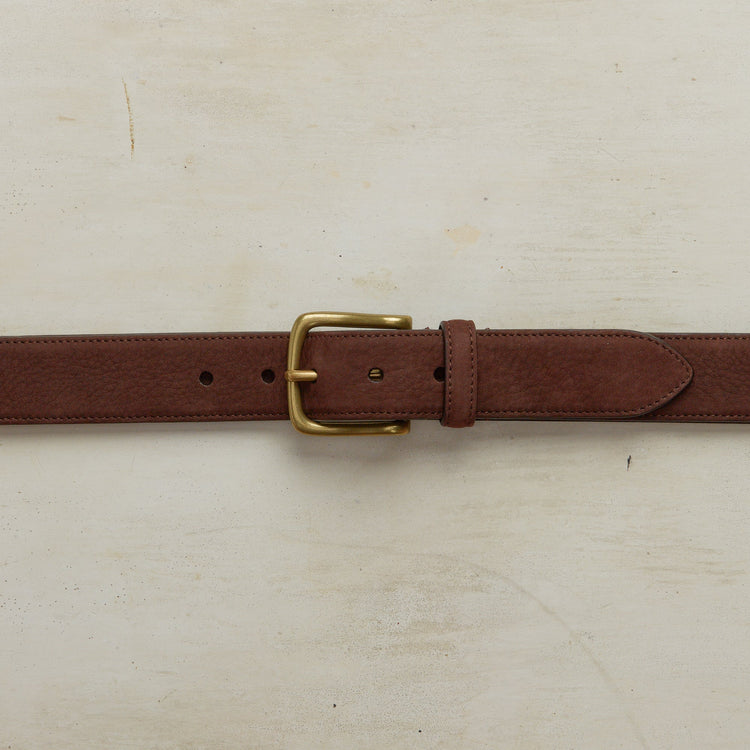 Suede Belt in Dark Brown