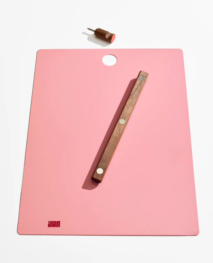 Magnetic Wall Clipboard in Pink/Red