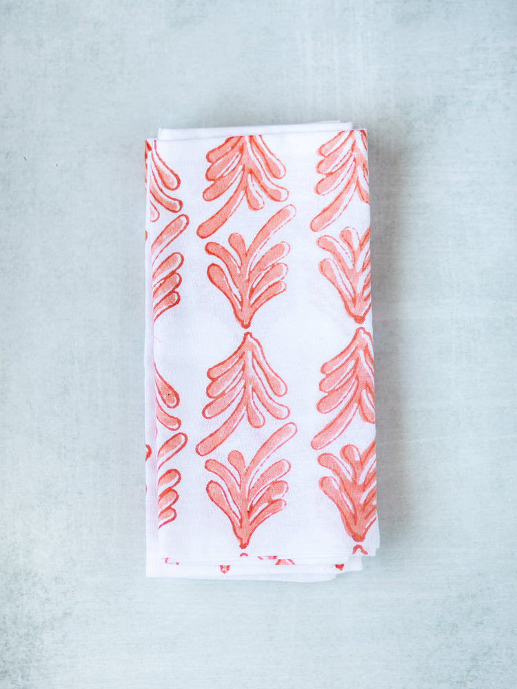Dinner Napkins (Set of Four) in Palmetto, Orange & Melon