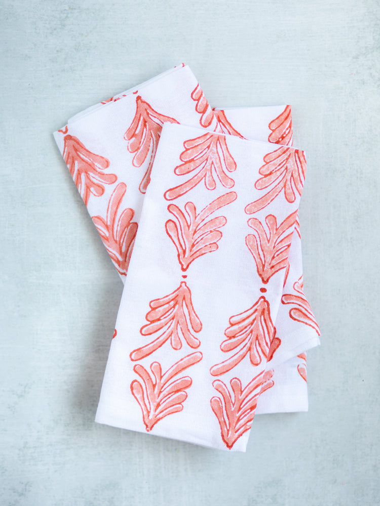 Dinner Napkins (Set of Four) in Palmetto, Orange & Melon