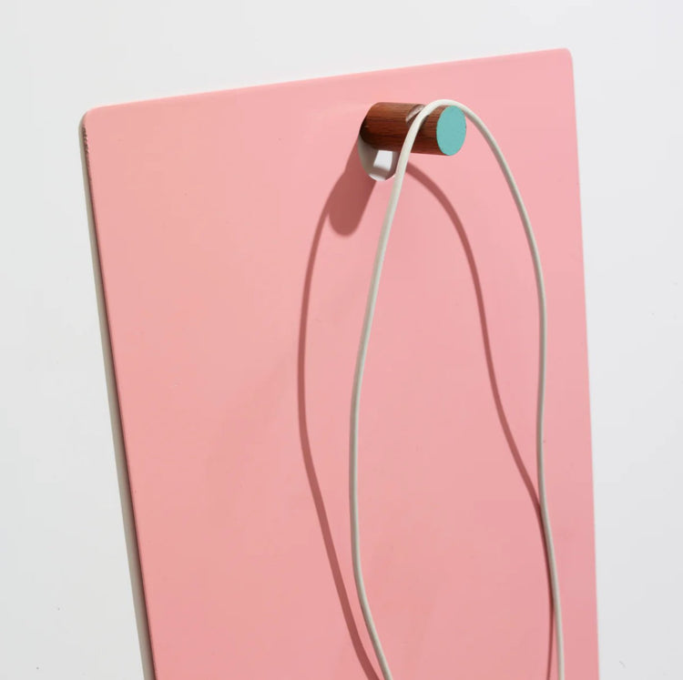 Magnetic Wall Clipboard in Pink/Red