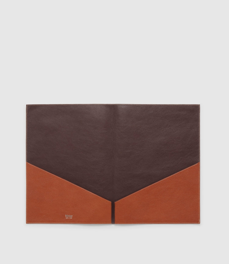 A4 Leather Folder in Buffalo Cognac