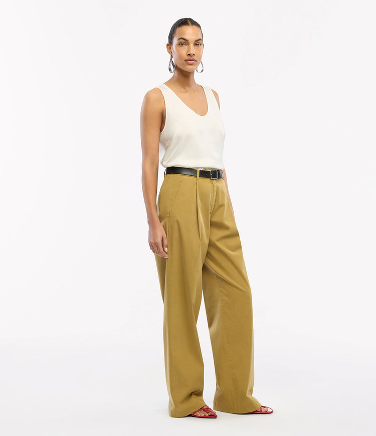 Relaxed Wide Leg Pant