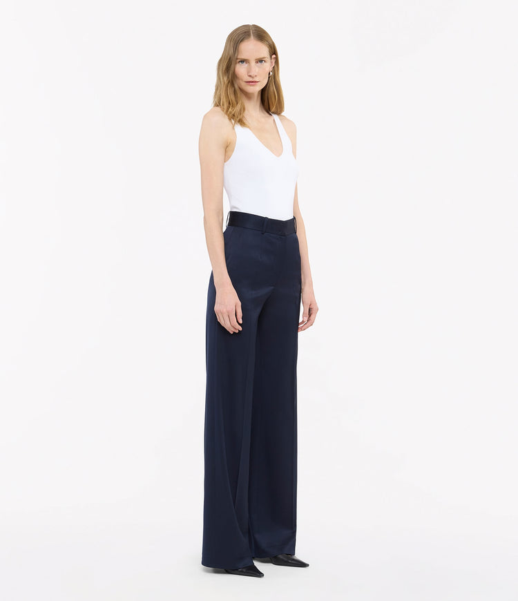 Deep V Tank Knit in White