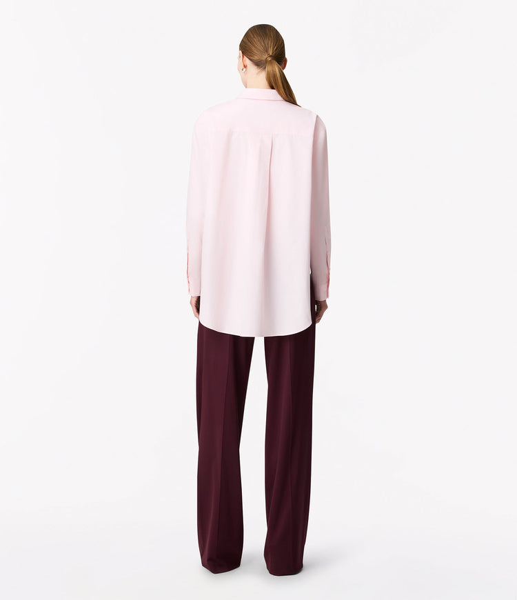 Pleat Back Poplin Shirt in Blush