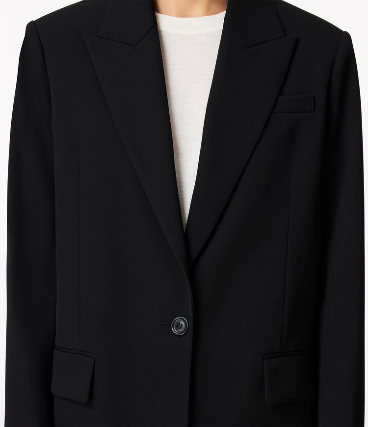Wool Tailored Jacket in Black