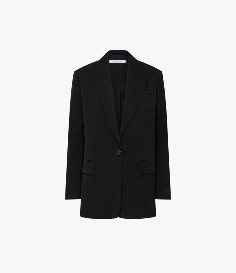 Wool Tailored Jacket in Black
