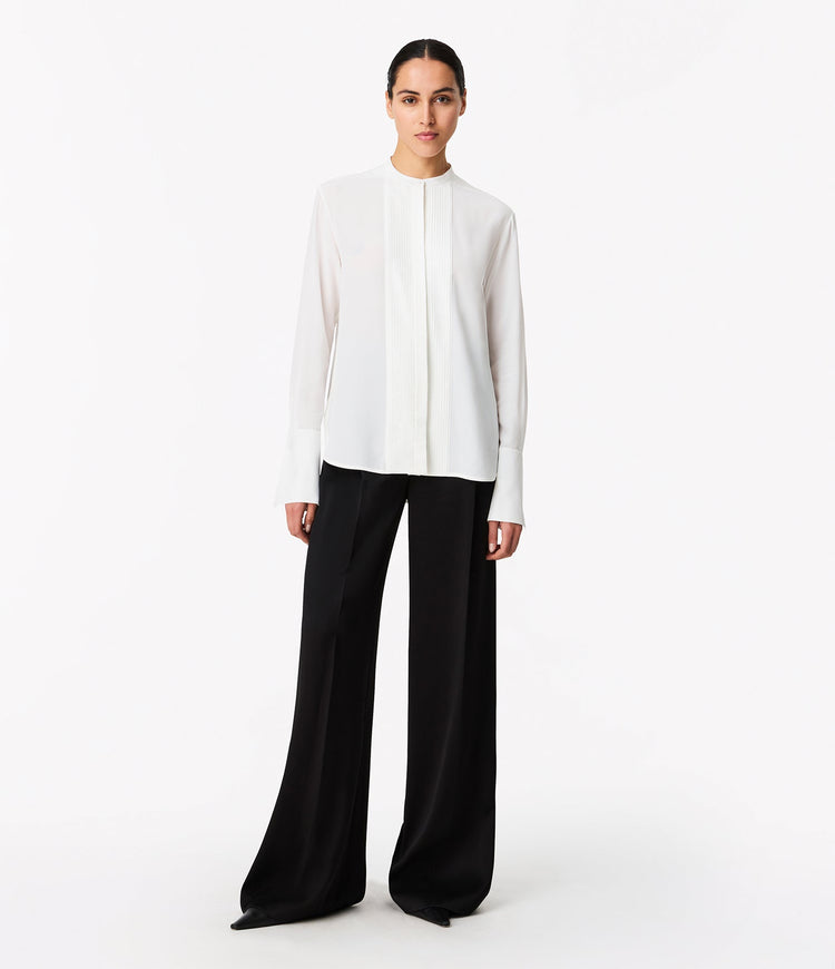 Tuxedo Shirt in Off White