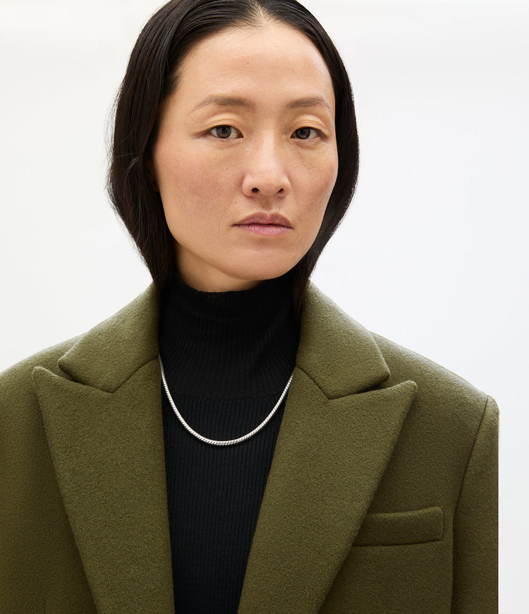 Tailored Overcoat in Moss