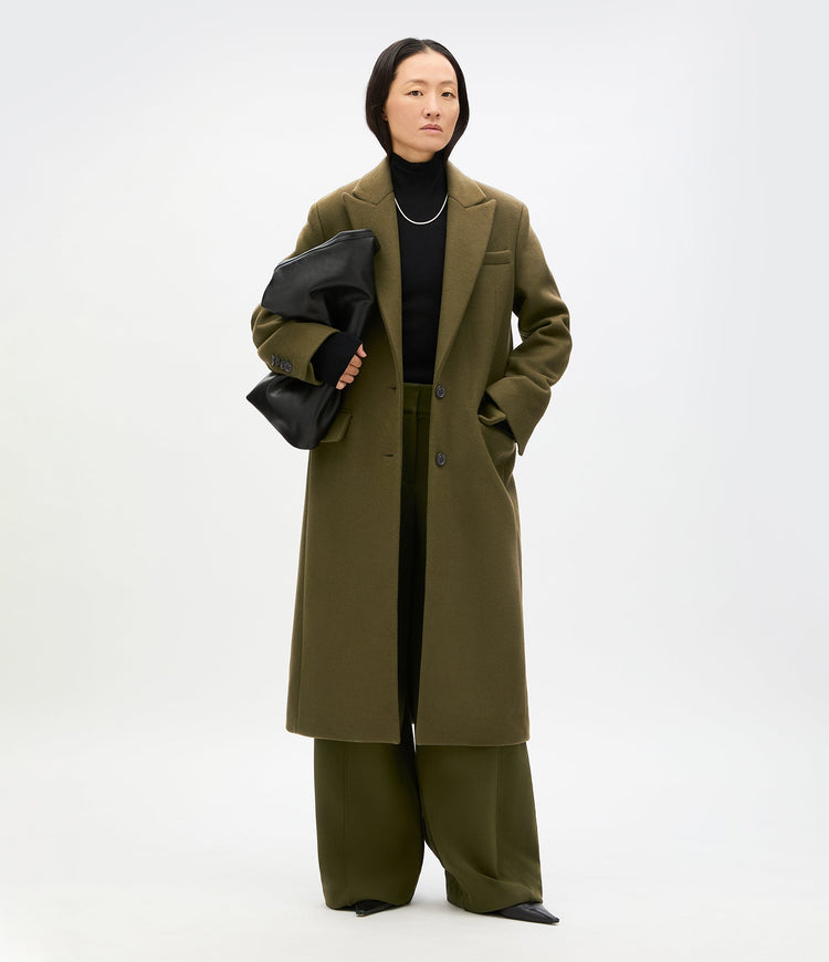 Tailored Overcoat in Moss
