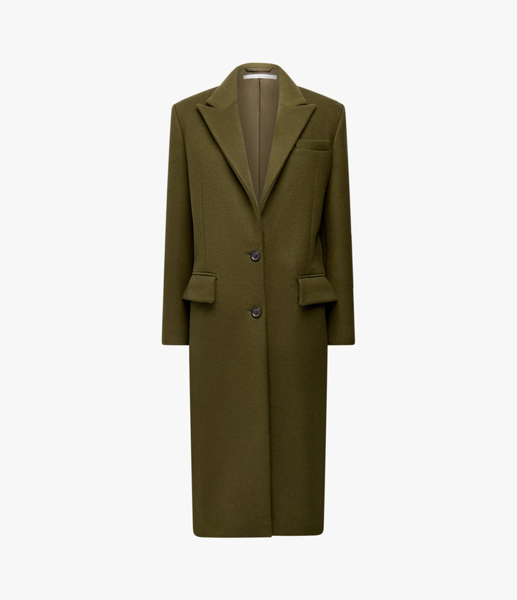 Tailored Overcoat in Moss