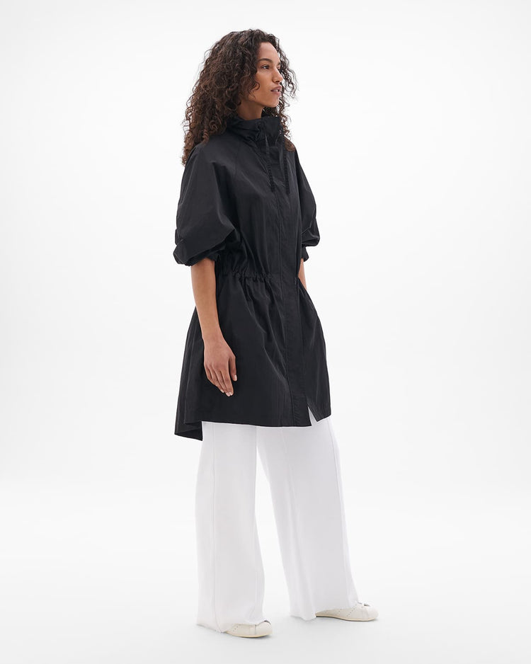 Recycled Nylon Anorak in Black
