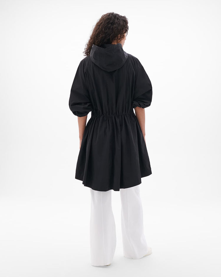 Recycled Nylon Anorak in Black