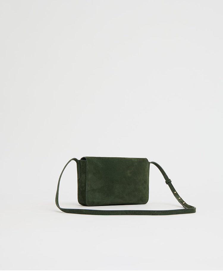 Clio Bag in Moss Suede