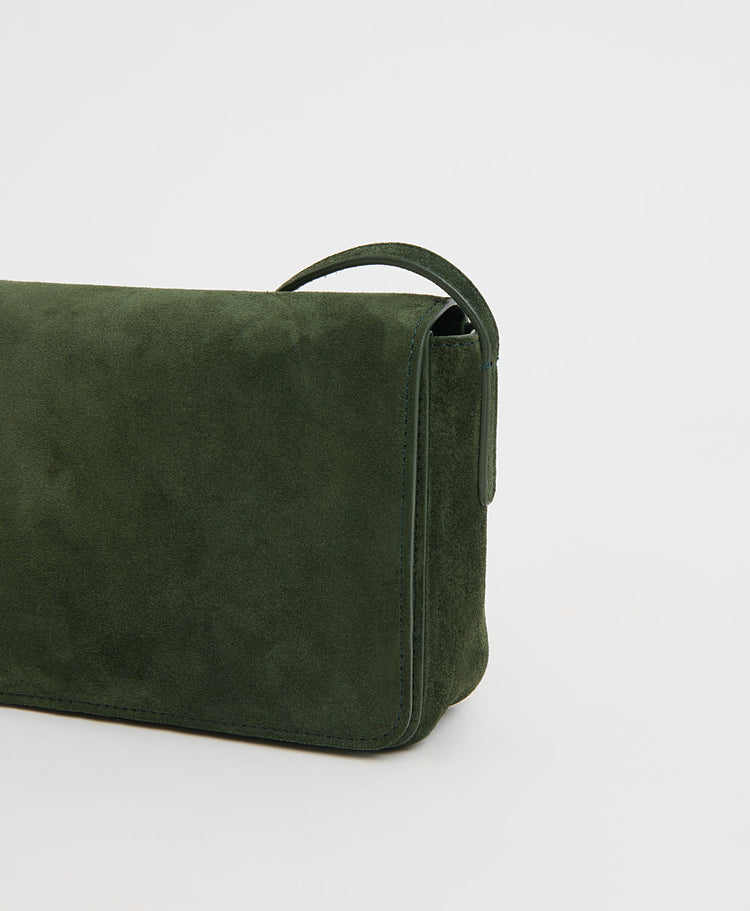 Clio Bag in Moss Suede