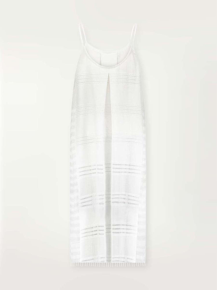 Nia Slip Dress in Abira White