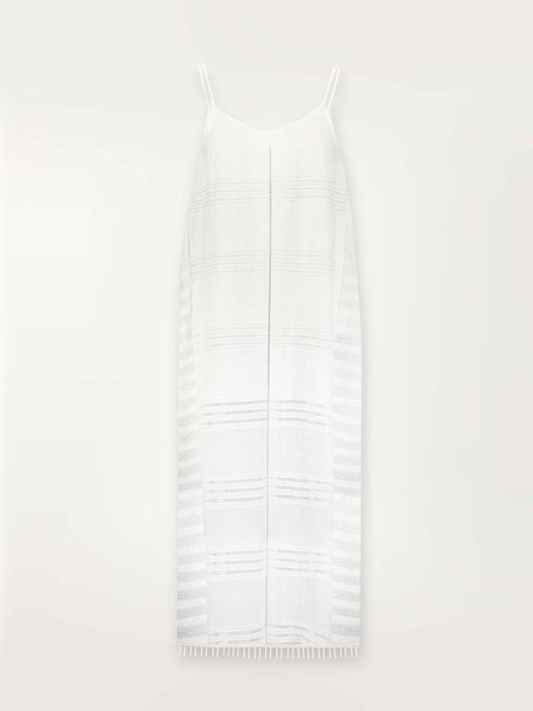 Nia Slip Dress in Abira White