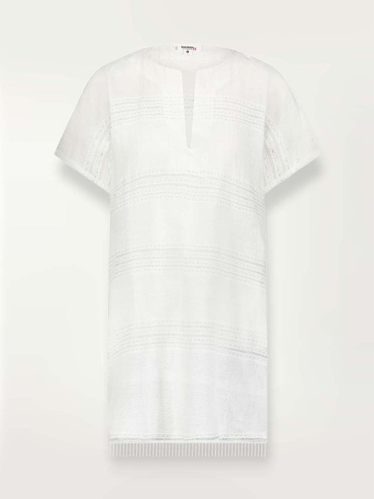 Hayat Tunic Dress in Abira White