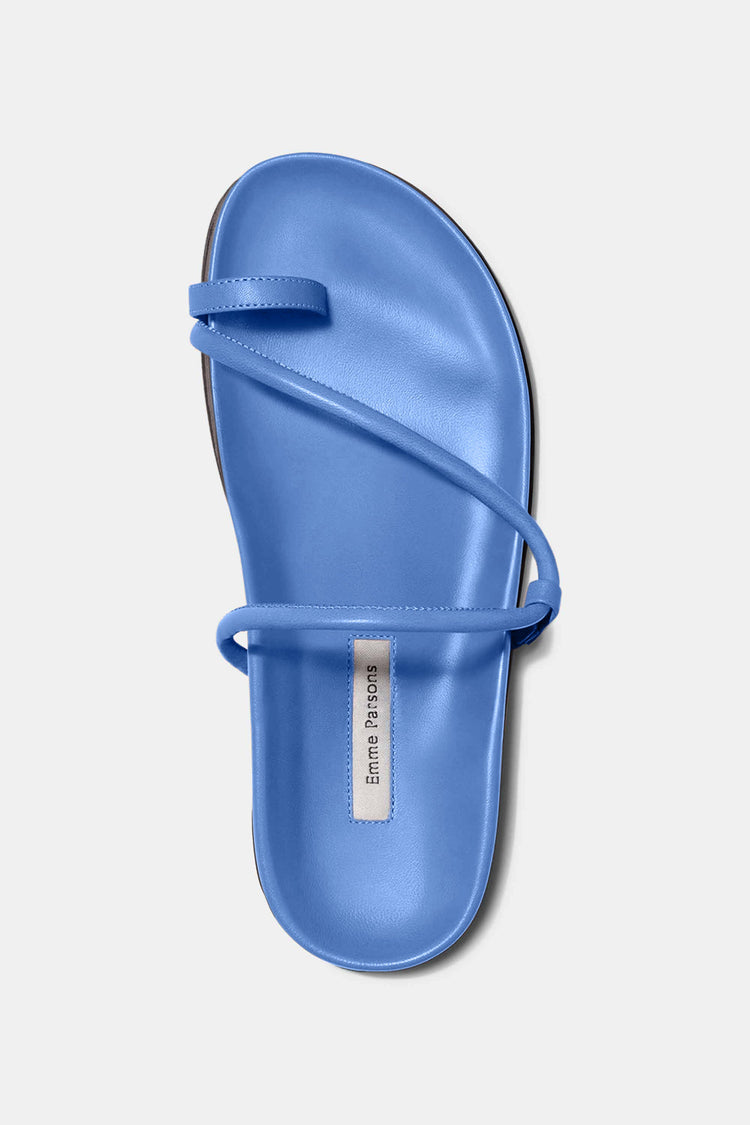 Bari Sandal in Cerulean Blue Plongé Nappa