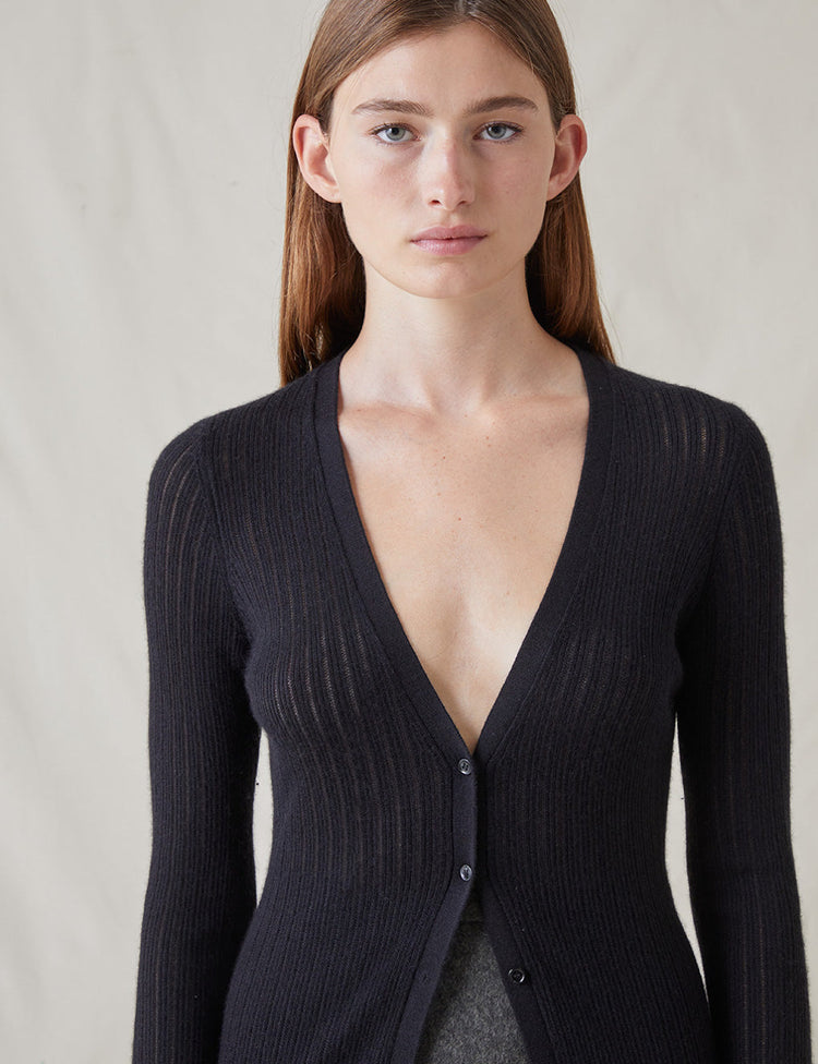 The Whisper Cardigan in Black