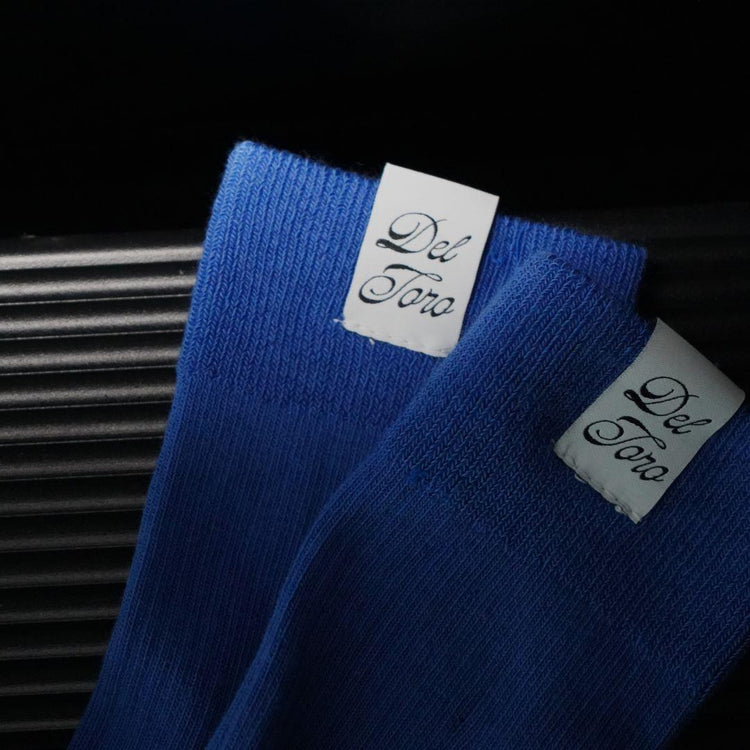 Ribbed Loop Sock - Blue