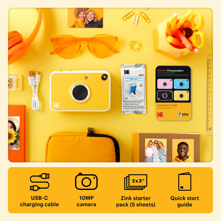 Printomatic+ Digital Instant Camera Yellow