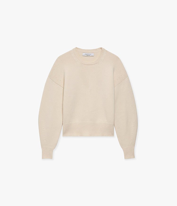 Cashmere Knit Sweatshirt in Ivory