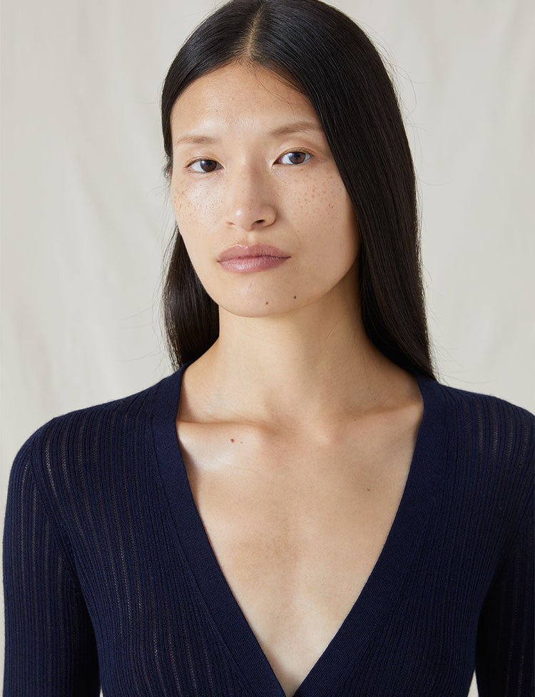 The Whisper Cardigan in Navy