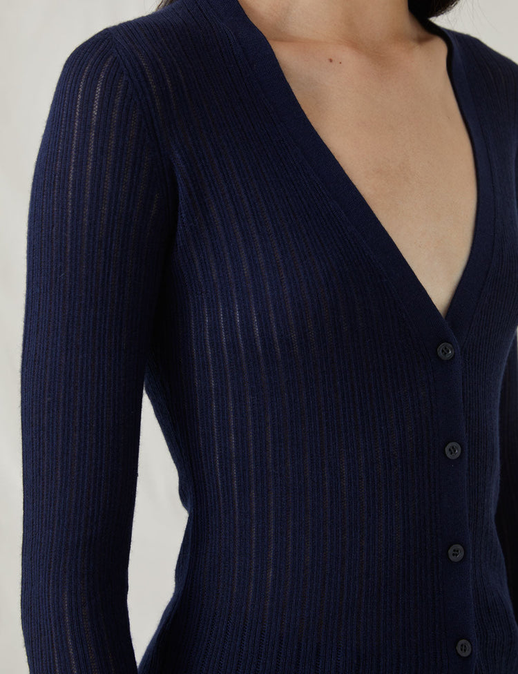 The Whisper Cardigan in Navy