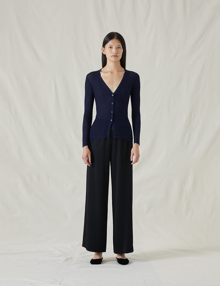 The Whisper Cardigan in Navy