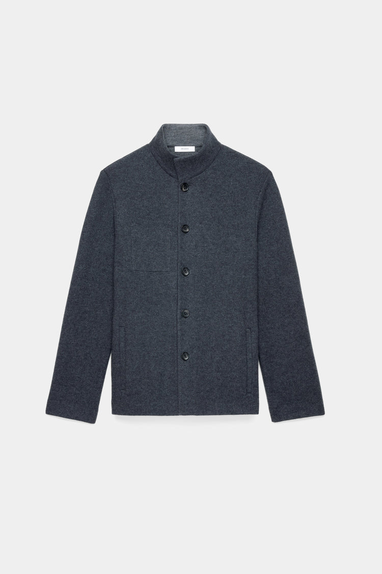 Cashmere Wool Stand Collar Jacket