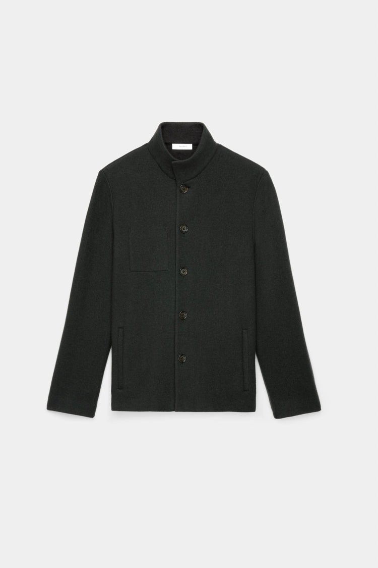 Cashmere Wool Stand Collar Jacket