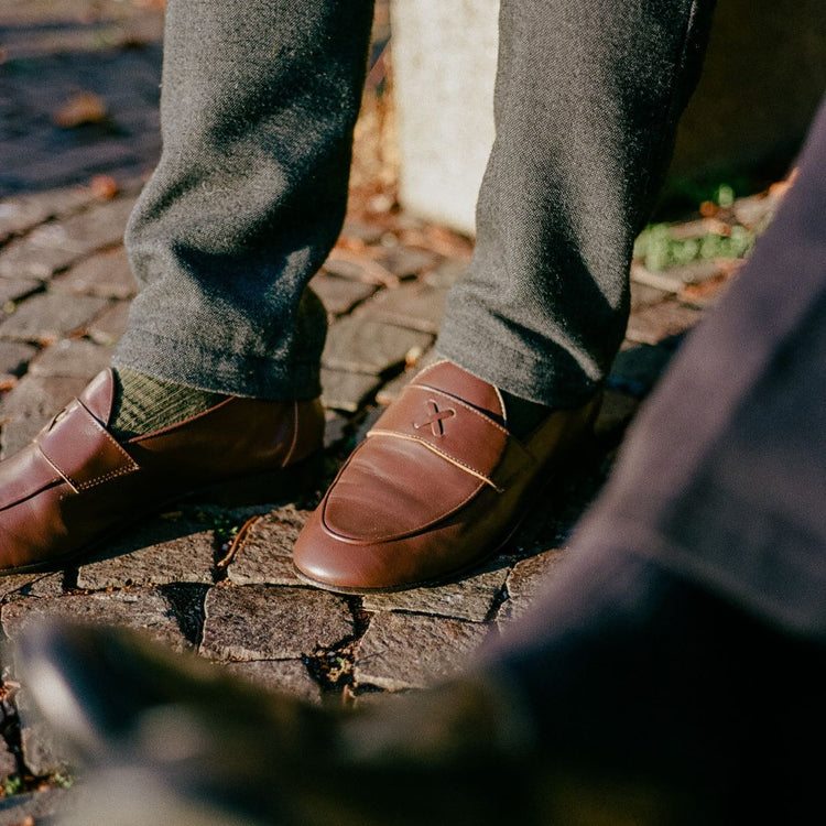 Men’s Brown Smooth Calf Leather Centesimo