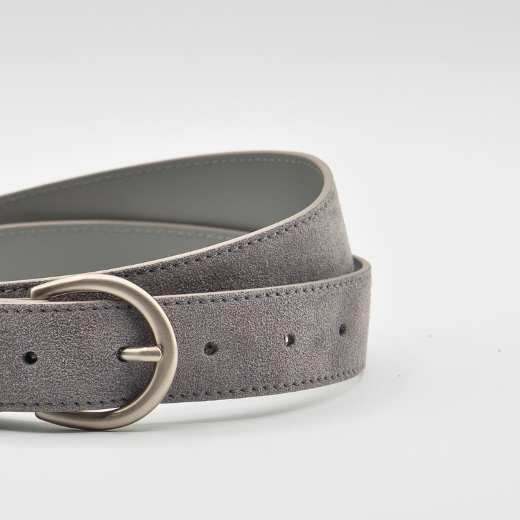Classic Belt in Grigio Suede