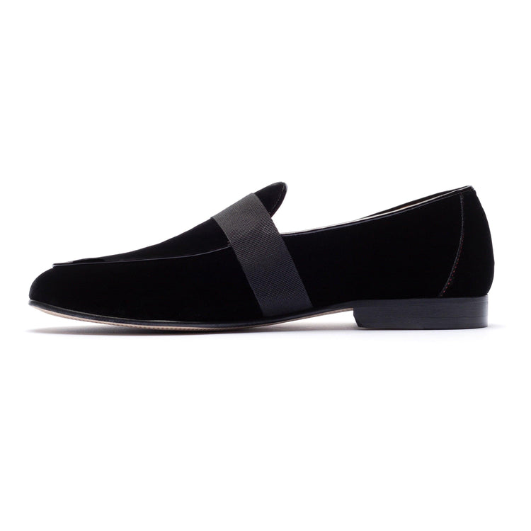 Men’s Black Como Velvet Slipper II