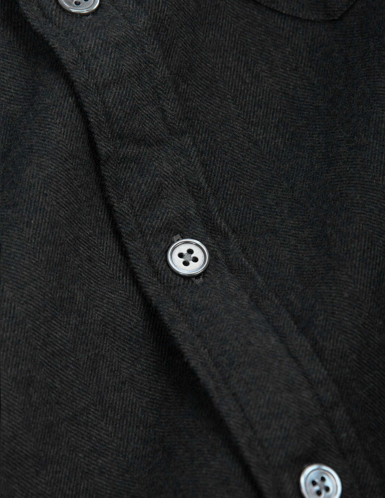 Cortina Brushed Cotton Camp Shirt in Dark Olive