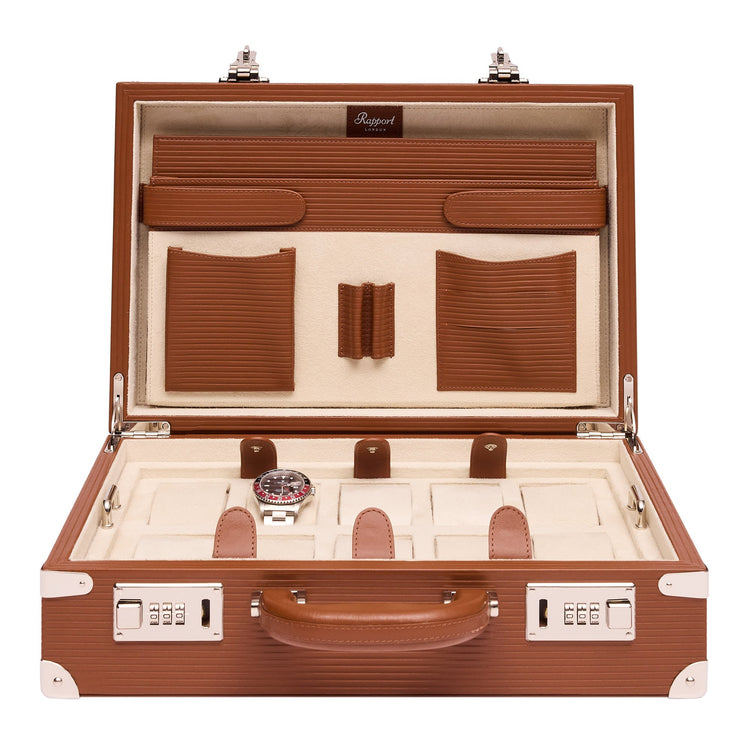 Nova Ten Watch Briefcase - Tan