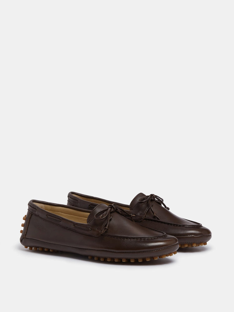 Driver Moccasin in Chocolate Leather
